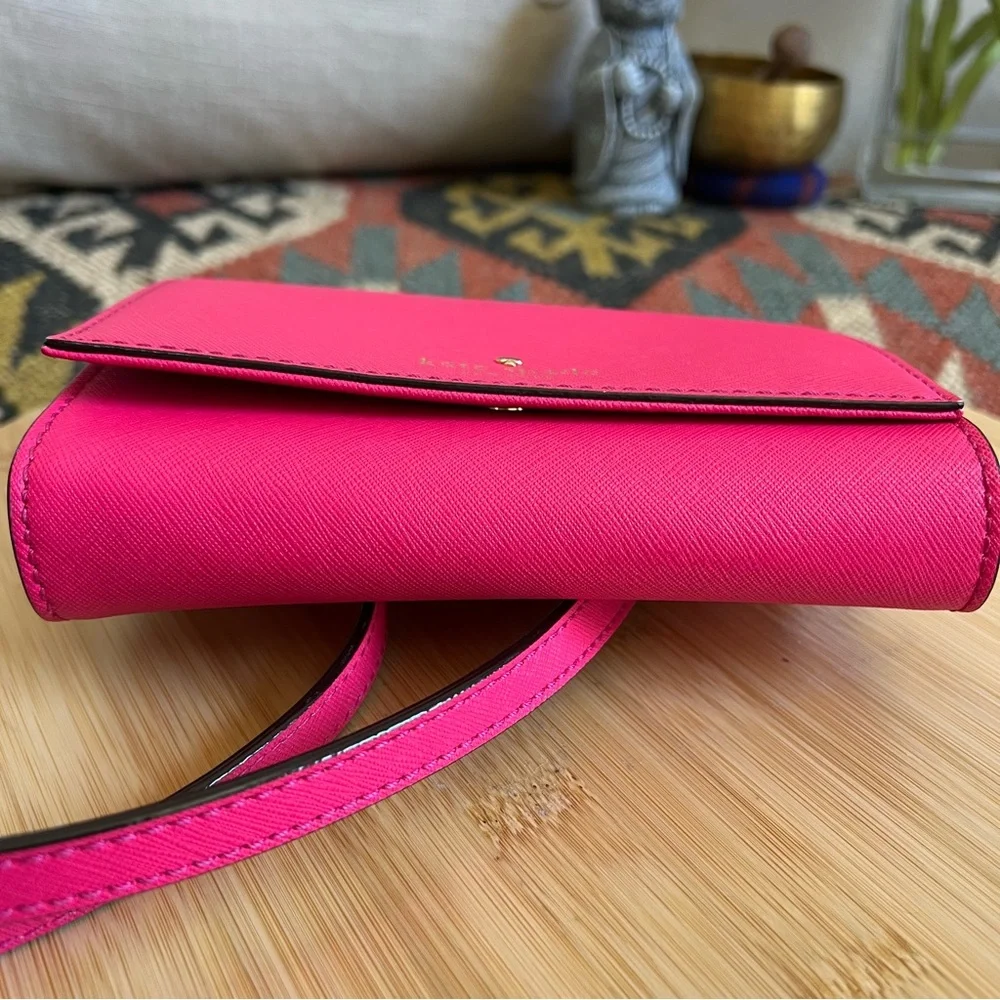 NWOT! Kate Spade Cedar St Cami Pink Saffiano Leather Small Chain Strap Crossbody